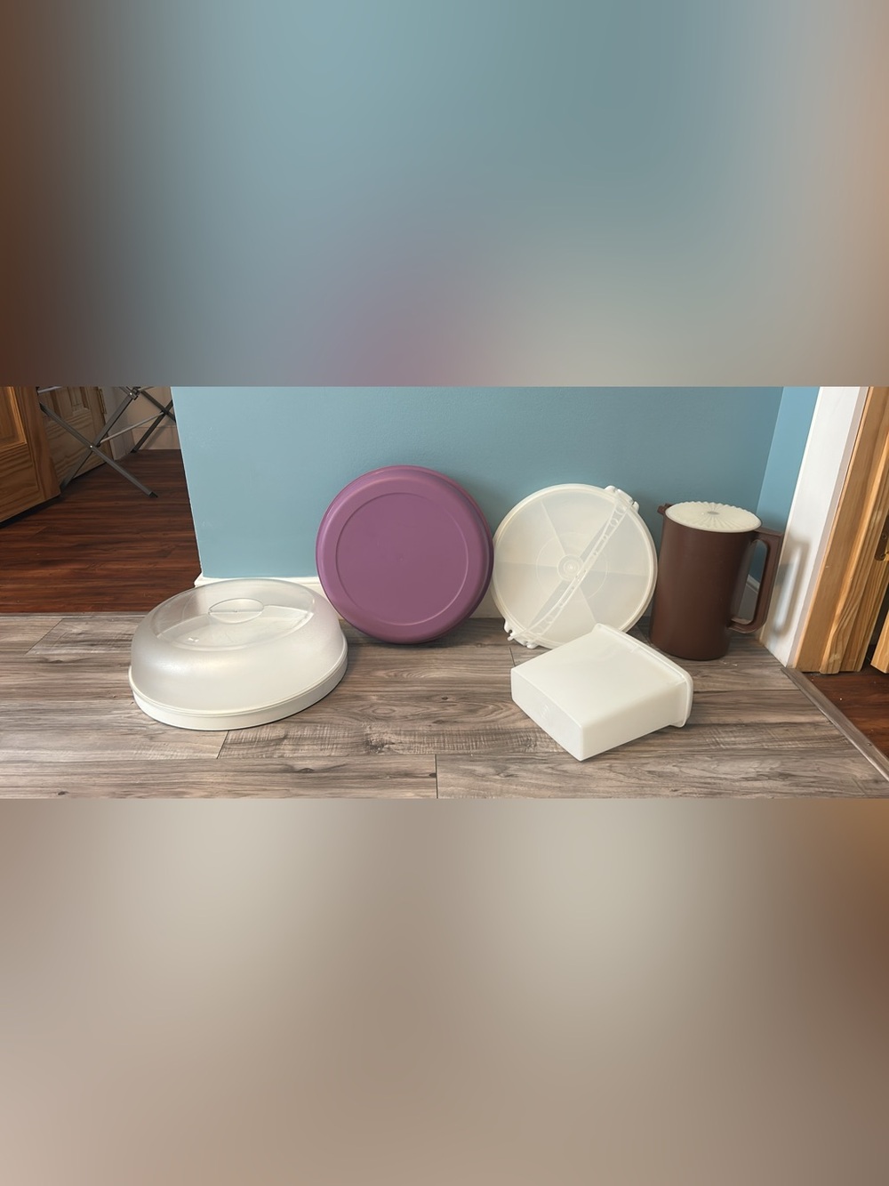 Tupperware Purple Round Plastic Lid - Solid Plum Tone